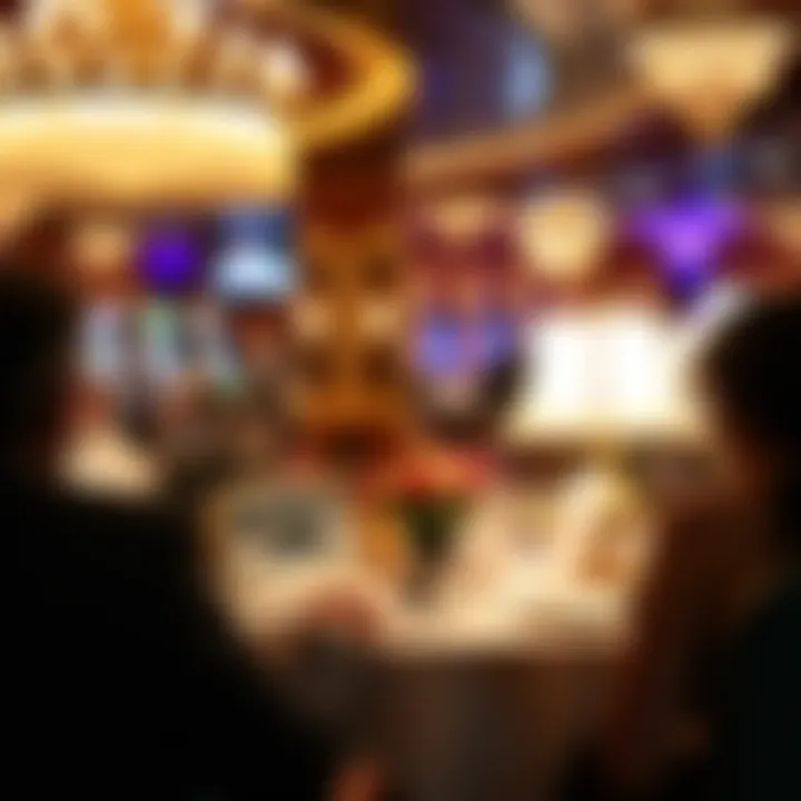 Elegant dining setting within the casino