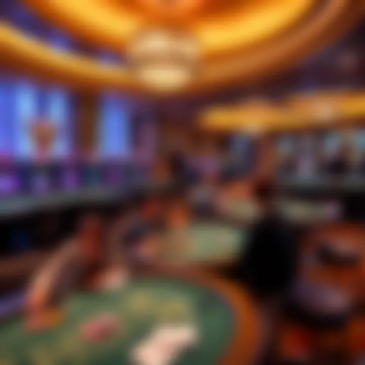 Luxurious gaming area showcasing diverse table games