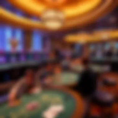 Diverse Gaming Experience at Cesar Casino Luxurious gaming area showcasing diverse table games