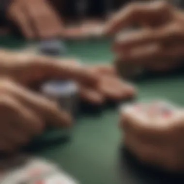 Visual representation of strategic betting techniques in poker