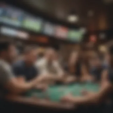 Fans enjoying a game in a lively sports bar atmosphere