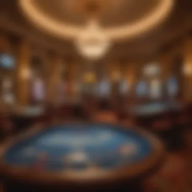 Luxurious Gaming Experience at Casino Del Mar Luxurious casino gaming area with vibrant decor