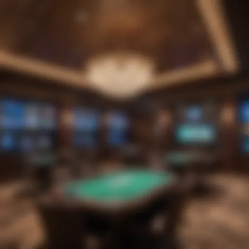 Interior view of Choctaw Poker Room showcasing tables and ambiance