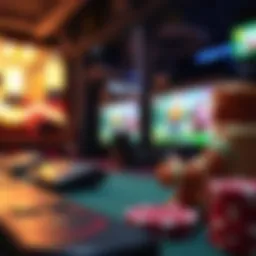 A vibrant visual representing various online gaming genres
