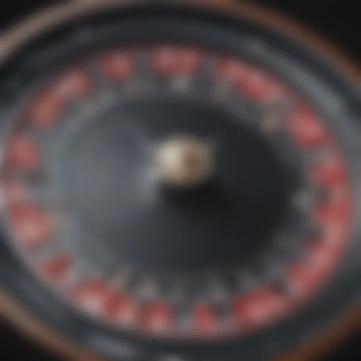 A close-up of a single zero roulette wheel showcasing its unique layout and design.