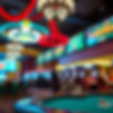 A vibrant casino floor showcasing excitement and energy
