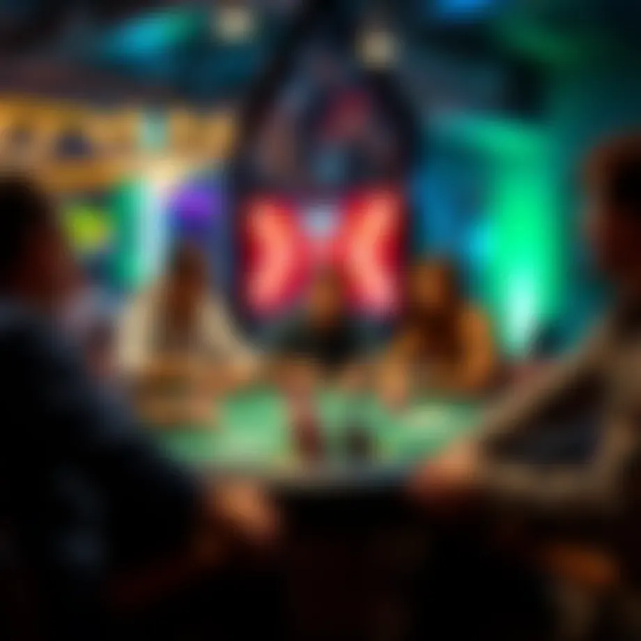 Exciting poker game in a vibrant setting