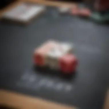 Rules of Knock Poker An artistic representation of the rules of Knock Poker on a chalkboard
