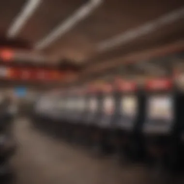 The Heart of Entertainment: Gaming Area at a Truck Stop Interior of a bustling truck stop with gaming area