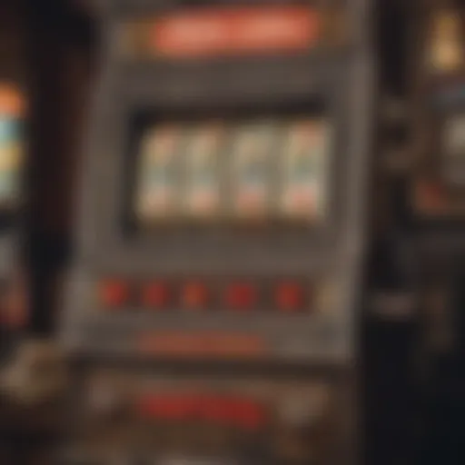 Close-up of a vintage truck stop slot machine