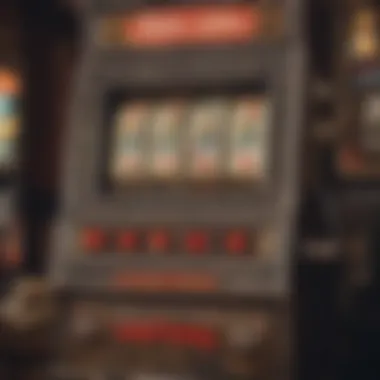 A Glimpse into Nostalgia: Vintage Truck Stop Slot Machine Close-up of a vintage truck stop slot machine