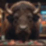 An exciting buffalo-themed online slot game interface