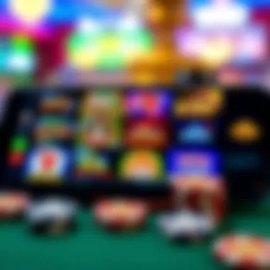 Variety of Casino Games Available A diverse selection of casino games on a mobile device