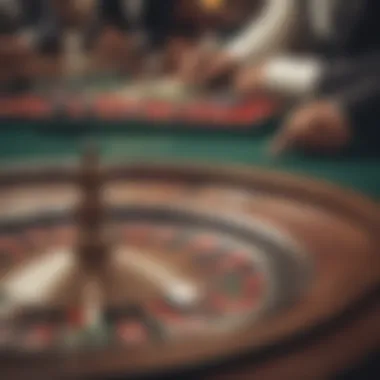 Strategic Thinking in Roulette Gameplay A thoughtful player analyzing a roulette strategy