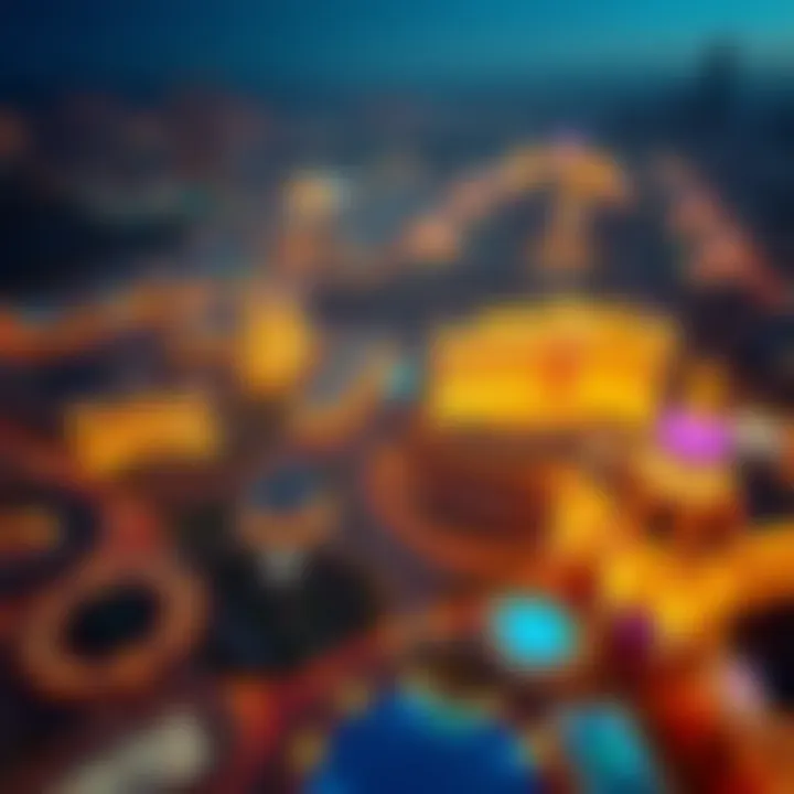 A breathtaking aerial view of a famous casino complex illuminated at night