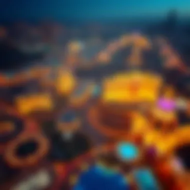 Aerial View of Casino Complex A breathtaking aerial view of a famous casino complex illuminated at night