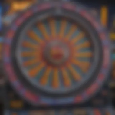 Display of jackpot amounts on a Wheel of Fortune slot machine