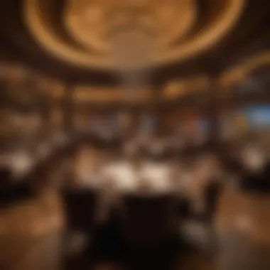 Luxurious dining setting within Mohegan Sun featuring a variety of culinary delights