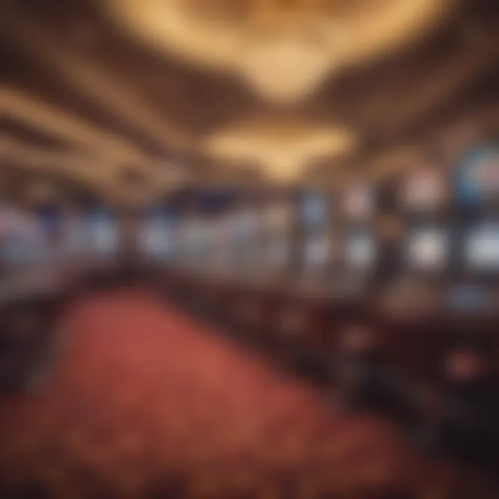 Casino floor with presidential-themed slot machines