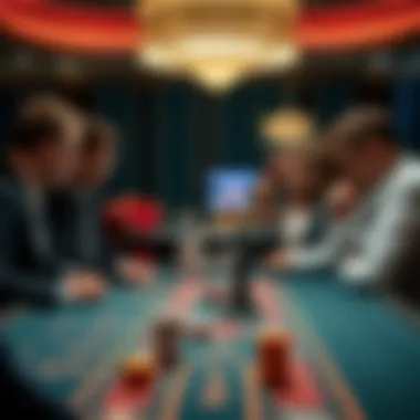Players strategizing at a baccarat table